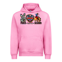 Fuchsia Pink peace love rodeo Urban Hoodie - Zillion Design Studio