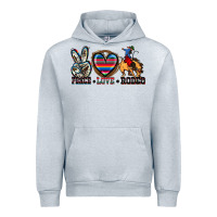 Heather Grey peace love rodeo Urban Hoodie - Zillion Design Studio
