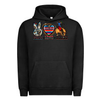 Pigment Black peace love rodeo Urban Hoodie - Zillion Design Studio