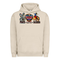 Pigment French Oak peace love rodeo Urban Hoodie - Zillion Design Studio