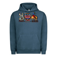 Pigment Midnight Navy peace love rodeo Urban Hoodie - Zillion Design Studio