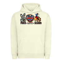 Pigment Pistachio peace love rodeo Urban Hoodie - Zillion Design Studio