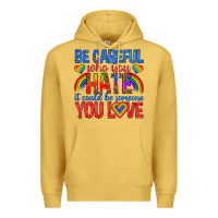 Antique Gold be careful who you hate it could  be someone you l Premium Hoodie - texasbilliewilder