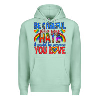 Seafoam be careful who you hate it could  be someone you l Premium Hoodie - texasbilliewilder