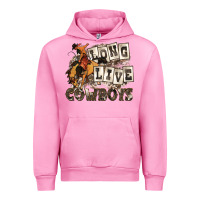 Fuchsia Pink long live cowboys Urban Hoodie - Zillion Design Studio