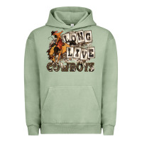 Pigment Oil Green long live cowboys Urban Hoodie - Zillion Design Studio