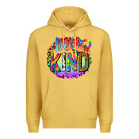 Antique Gold be kind with heart ballons Premium Hoodie - texasbilliewilder