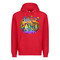 Red be kind with heart ballons Premium Hoodie - texasbilliewilder
