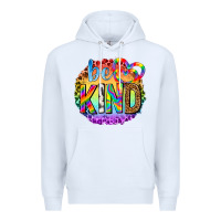 White be kind with heart ballons Premium Hoodie - texasbilliewilder