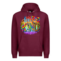 Burgundy be kind with heart ballons Premium Hoodie - texasbilliewilder
