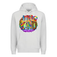 Dove Grey be kind with heart ballons Premium Hoodie - texasbilliewilder