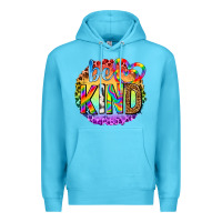 Ocean Blue be kind with heart ballons Premium Hoodie - texasbilliewilder