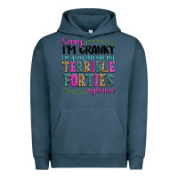 Pigment Midnight Navy sorry im cranky im going through my terrible forti Urban Hoodie - texasbilliewilder