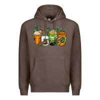 Coffee sloth coffee cups Premium Hoodie - Zillion Design Studio