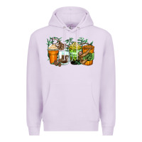Lilac sloth coffee cups Premium Hoodie - Zillion Design Studio