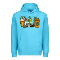 Ocean Blue sloth coffee cups Premium Hoodie - Zillion Design Studio