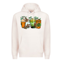 Pale Pink sloth coffee cups Premium Hoodie - Zillion Design Studio