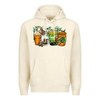 Sandshell sloth coffee cups Premium Hoodie - Zillion Design Studio