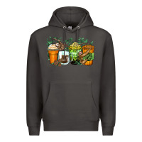 Smoke sloth coffee cups Premium Hoodie - Zillion Design Studio