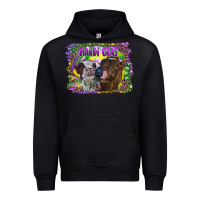 Black Mardi Gras Heifers Urban Hoodie - RanaPortraitStore