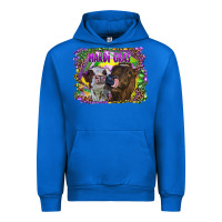 Cobalt Mardi Gras Heifers Urban Hoodie - RanaPortraitStore