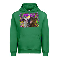 Emerald Mardi Gras Heifers Urban Hoodie - RanaPortraitStore