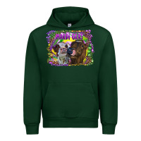 Forest Green Mardi Gras Heifers Urban Hoodie - RanaPortraitStore