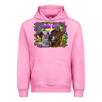 Fuchsia Pink Mardi Gras Heifers Urban Hoodie - RanaPortraitStore