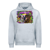 Heather Grey Mardi Gras Heifers Urban Hoodie - RanaPortraitStore