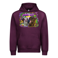 Mauve Wine Mardi Gras Heifers Urban Hoodie - RanaPortraitStore