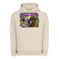 Pigment French Oak Mardi Gras Heifers Urban Hoodie - RanaPortraitStore