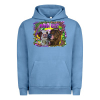 Pigment Pebble Blue Mardi Gras Heifers Urban Hoodie - RanaPortraitStore