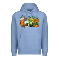 Colony Blue sloth coffee cups Premium Hoodie - Zillion Design Studio