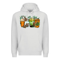 Dove Grey sloth coffee cups Premium Hoodie - Zillion Design Studio