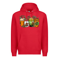 Red sloth coffee cups Premium Hoodie - Zillion Design Studio