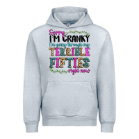 Heather Grey sorry i’m cranky i’m going through my terrible Urban Hoodie - texasbilliewilder