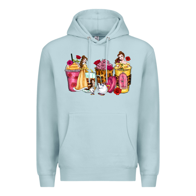 Princess Cartoon Coffee Cups Premium Hoodie by Zillion Design Studio | Teevron
