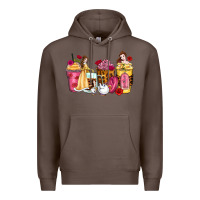 Coffee princess cartoon coffee cups Premium Hoodie - Zillion Design Studio