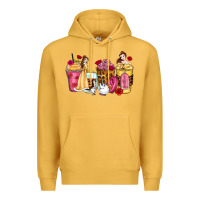 Mustard princess cartoon coffee cups Premium Hoodie - Zillion Design Studio