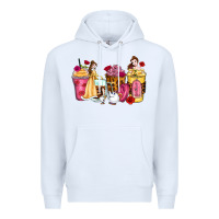 White princess cartoon coffee cups Premium Hoodie - Zillion Design Studio