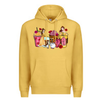 Antique Gold princess cartoon coffee cups Premium Hoodie - Zillion Design Studio