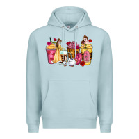 Blue Mist princess cartoon coffee cups Premium Hoodie - Zillion Design Studio