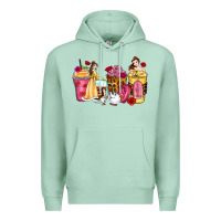 Seafoam princess cartoon coffee cups Premium Hoodie - Zillion Design Studio