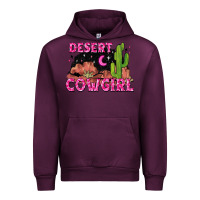 Mauve Wine desert cowgirl Urban Hoodie - Zillion Design Studio