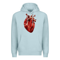 Blue Mist Anatomical heart Premium Hoodie - RanaPortraitStore