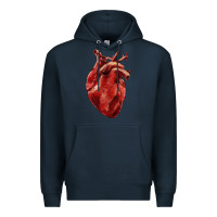Navy Anatomical heart Premium Hoodie - RanaPortraitStore
