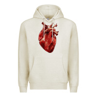Oatmeal Heather Anatomical heart Premium Hoodie - RanaPortraitStore