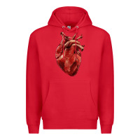 Red Anatomical heart Premium Hoodie - RanaPortraitStore