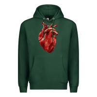 Sports Green Anatomical heart Premium Hoodie - RanaPortraitStore