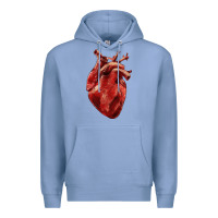 Colony Blue Anatomical heart Premium Hoodie - RanaPortraitStore